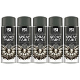 5X 151 Gun Metal Grey Metallic Gloss Spray Paint 400ml Spray Paint